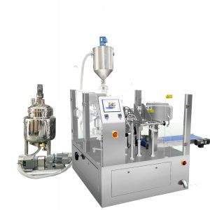 Ambalaj automat prefabricat cu sigiliu de umplere a pungii cu umplutură cu piston pentru lichid și pastă