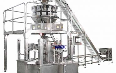 Pungă automată rotativă cu mașină de etanșat cu fermoar