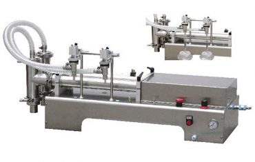 dublu cap de lichid de umplere piston