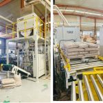 15KG Pelete de lemn Cântărire umplere ambalare Linia de paletizare este gata de livrare