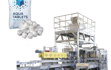 Mașină de umplere și ambalare cu cântărire a tabletelor de sare de 25-50 kg